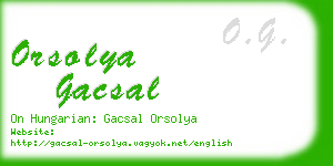 orsolya gacsal business card